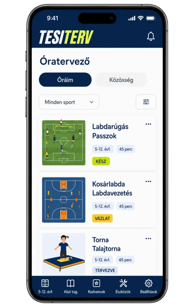 Tesiterv óratervek listája